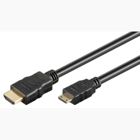 GOOBAY καλώδιο HDMI σε HDMI Mini με Ethernet 31931, 4K 3D, 30AWG, 1.5m ΜΑΥΡΟ