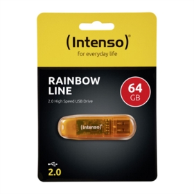 USB Stick Intenso 64GB 2.0 Rainbow Line orange