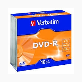 DVD-R VERBATIM ΜΕ ΘΗΚΗ 10ΔΑ