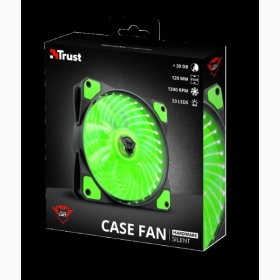 Trust GXT 762B LED Illuminated silent PC case fan - green