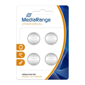Μπαταρία Λιθίου MediaRange Coin Cells CR2025 3V (4 Pack)